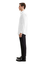 Seidensticker Regular Fit white double cuff twill business shirt – styled with navy tailoring