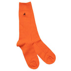 Swole Panda bamboo plain socks in tangerine orange