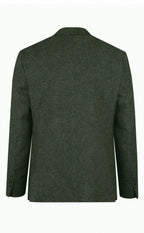 Torre Milan green herringbone wool tweed jacket side view