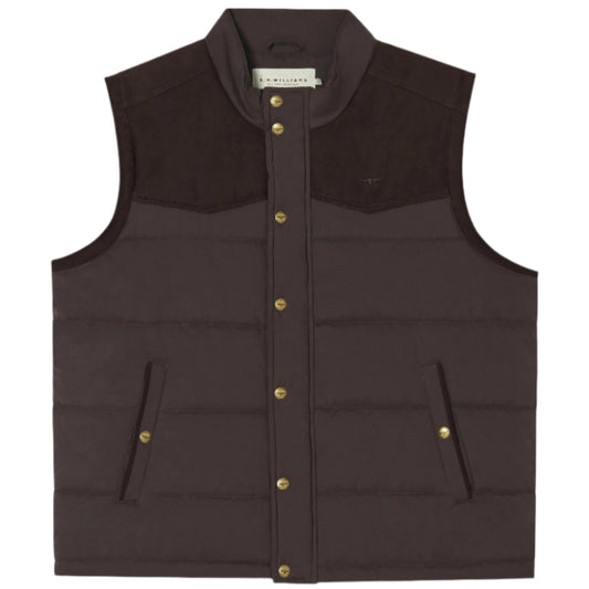 R M Williams - Carnarvon Vest - Colour: Chocolate