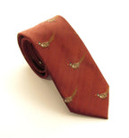 Van Buck Running Pheasant Country Silk Tie in Wine