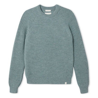 Peregrine - Waffle Crew Neck Jumper - Colour: Seafoam