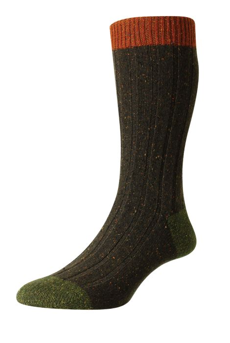 Scott-Nichol - Thornham Wool Socks - Colour: Brown