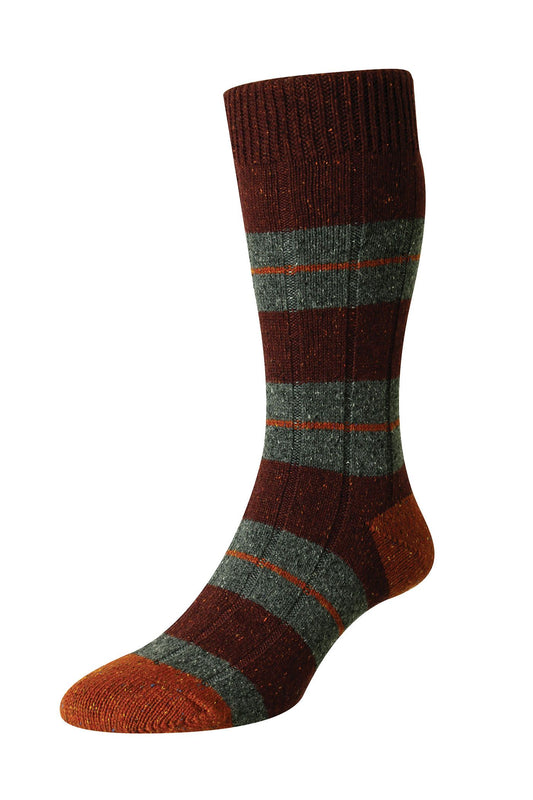 Scott-Nichol - Bayfield Wool Socks - Colour: Maroon