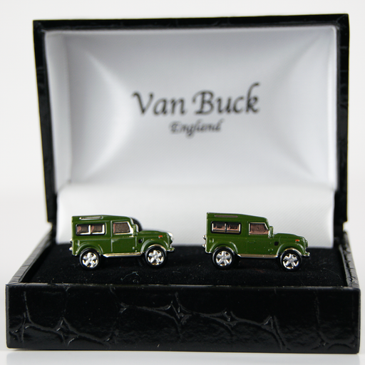 Van Buck | Novelty Cuff Links - Land Rover Style | Colour: Land Rover | Green