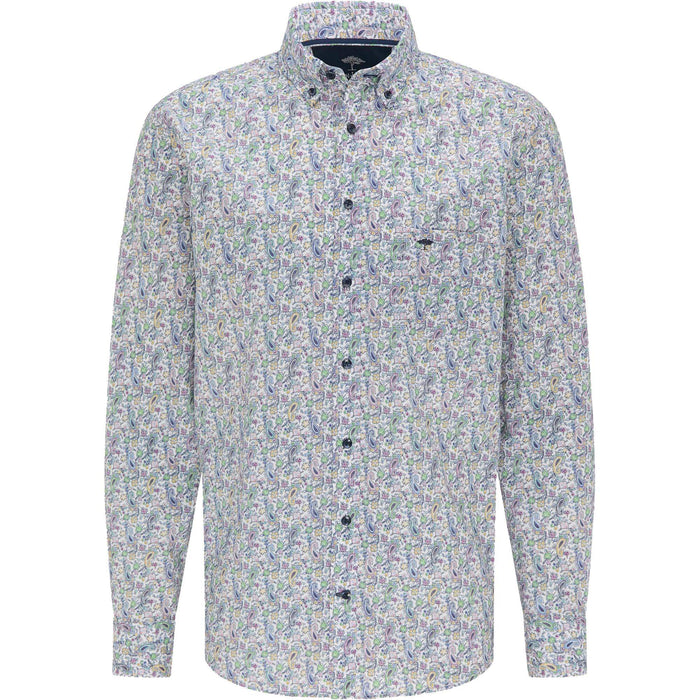 Fynch Hatton | Button Down Shirt | Vibrant Paisley Print | Size: Large