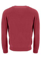 Fynch Hatton - Crew Neck Pullover | Merino Cashmere - Colour: Bloom Red