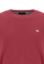 Fynch Hatton - Crew Neck Pullover | Merino Cashmere - Colour: Bloom Red