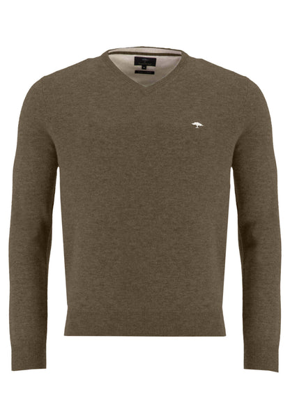 Fynch Hatton - V Neck Pullover | Merino Cashmere - Colour: Meadow