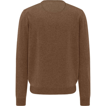 Fynch Hatton - Crew Neck Pullover | Merino Cashmere - Colour: Bloom Red