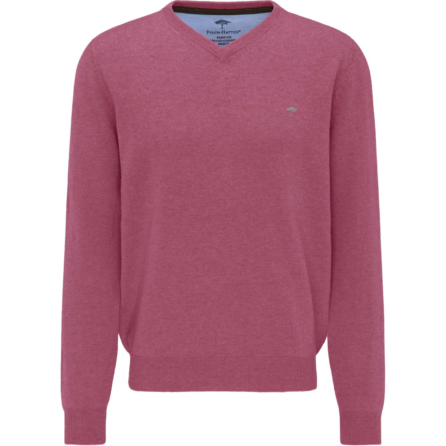 Fynch Hatton - V Neck Pullover | Merino Cashmere - Colour: Dragon Fruit