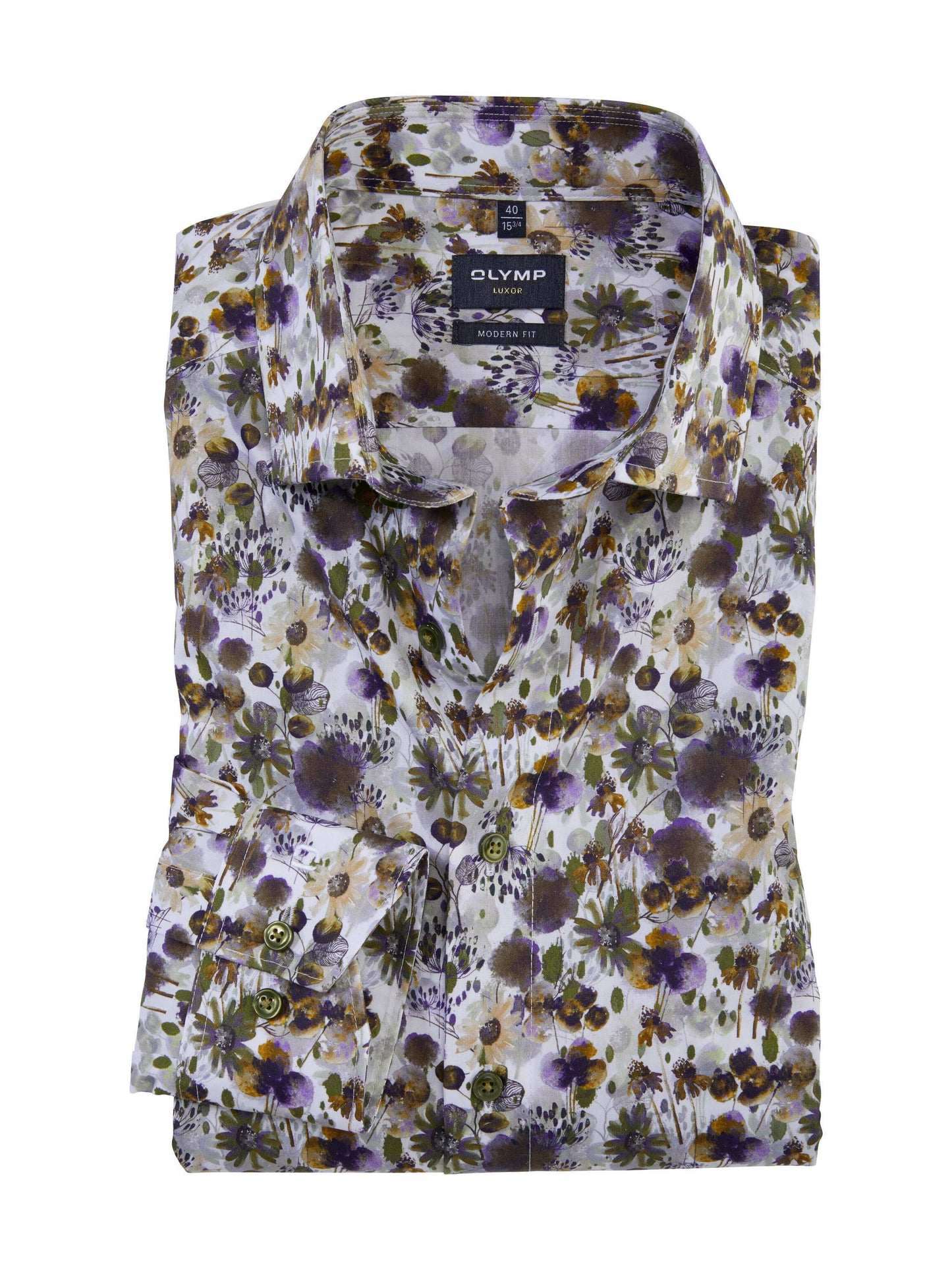 Olymp - Luxor Shirt | Flower - Colour: Lilac Flower