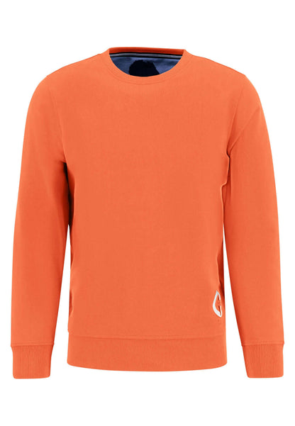 Fynch Hatton - Cotton Sweatshirt - Colour: Tangerine