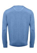 Fynch Hatton - Crew Neck Pullover | Cotton - Colour: Light Sky