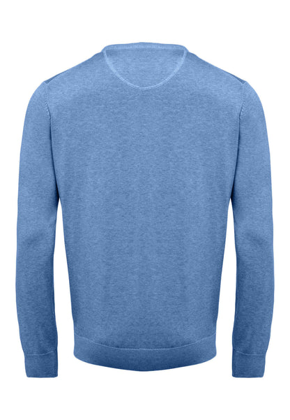 Fynch Hatton - Crew Neck Pullover | Cotton - Colour: Light Sky