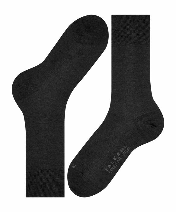 Falke | Sensitive Berlin Wool Cotton Mix Sock | Colour: Black, Charcoal, Dark Grey, Dark Navy