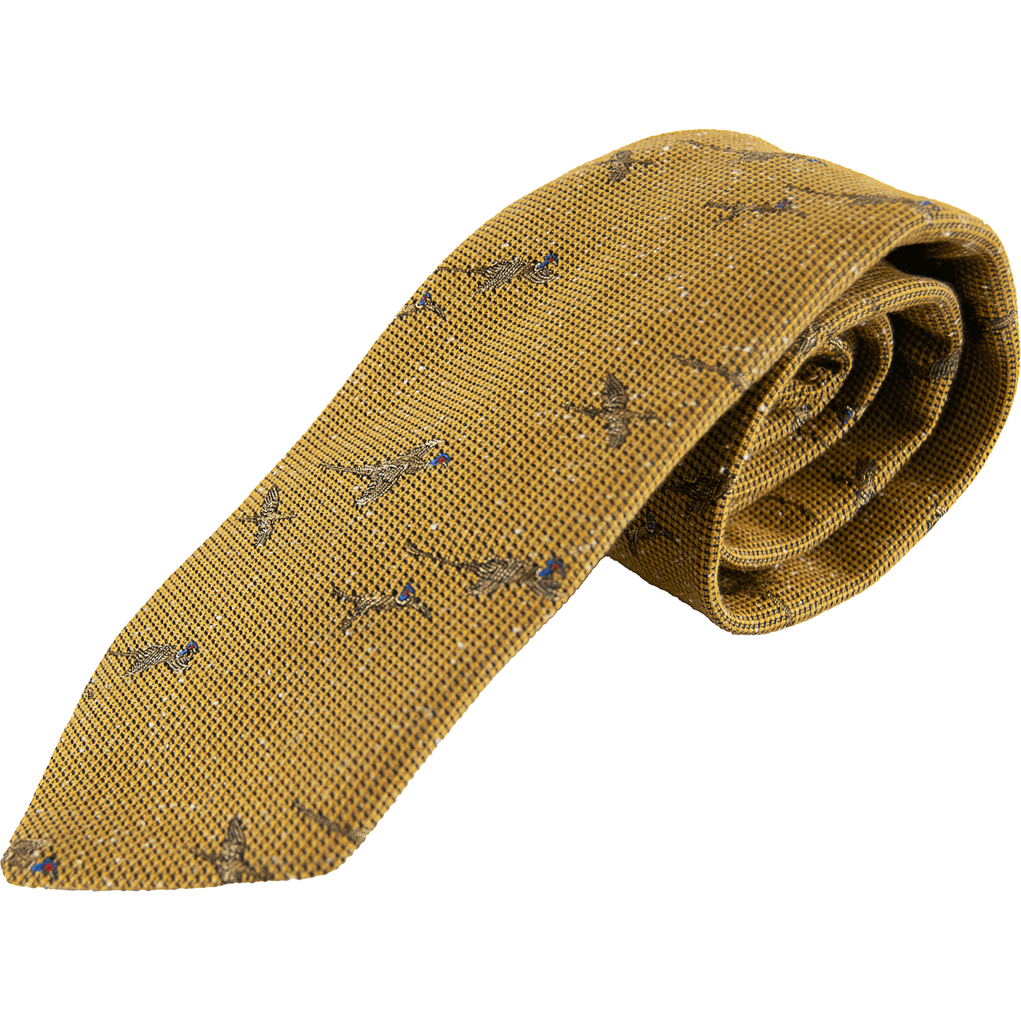 Livingston - Wool and Silk Pheasant Tie - Colour: Gold