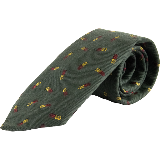 Livingston | Wool and Silk Cartridge Tie | Colour: Olive