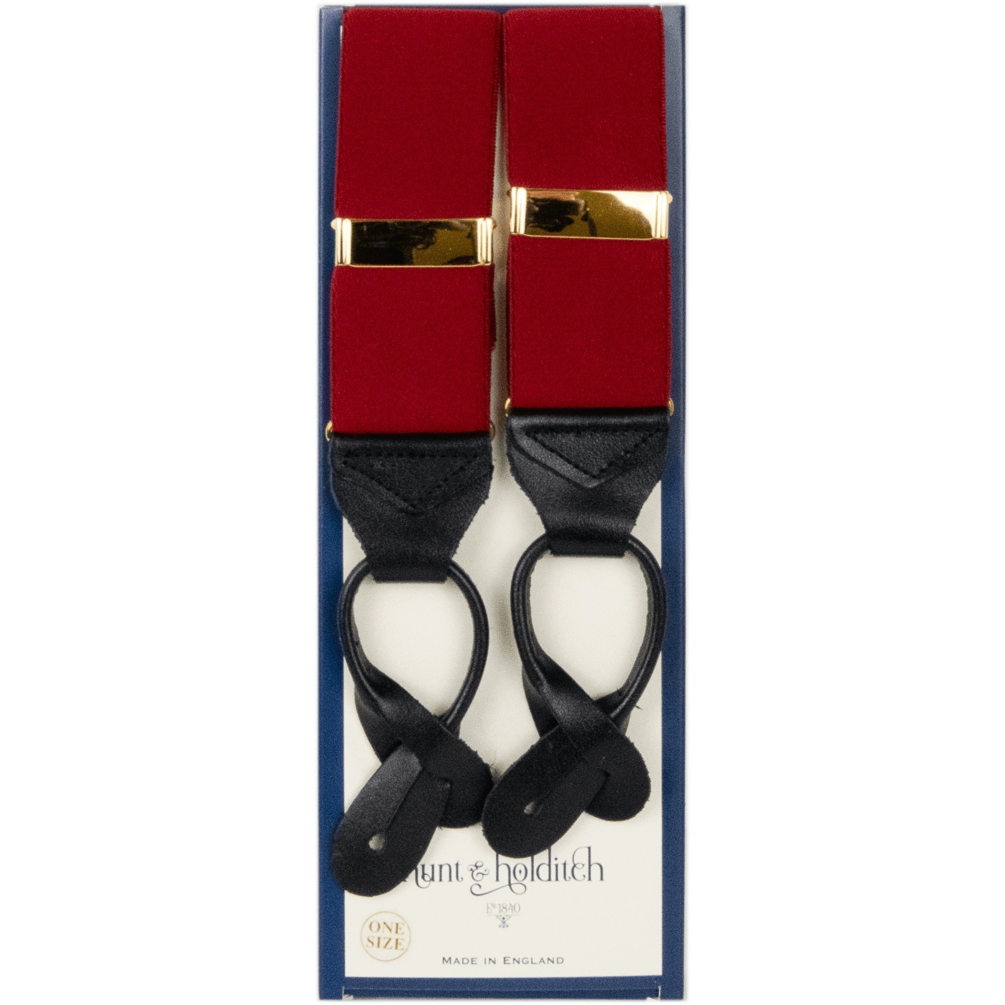 Hunt & Holditch - Button Braces - Colour: Wine