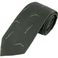 Livingston - Wool and Silk Shotgun Tie - Colour: Olive