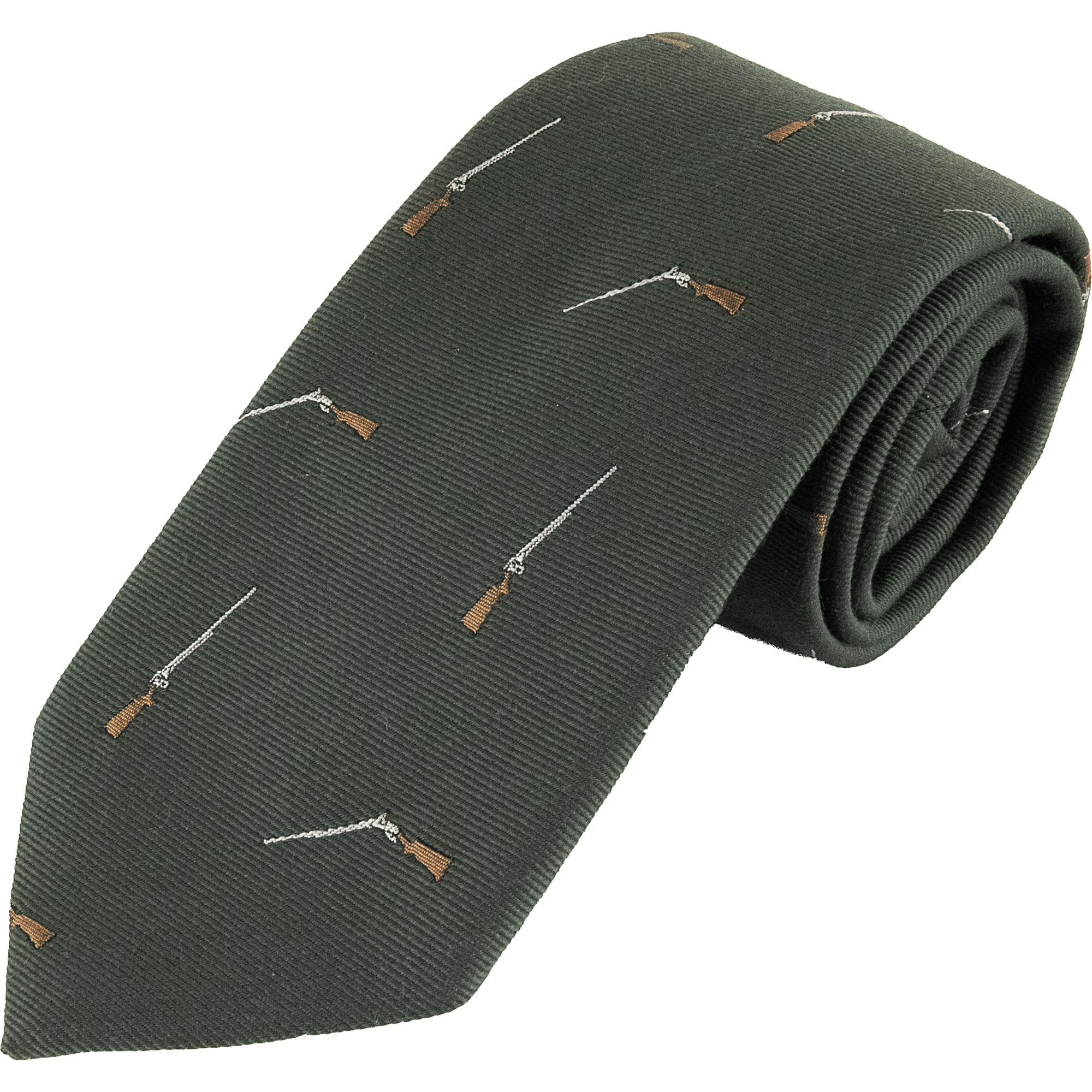 Livingston - Wool and Silk Shotgun Tie - Colour: Olive