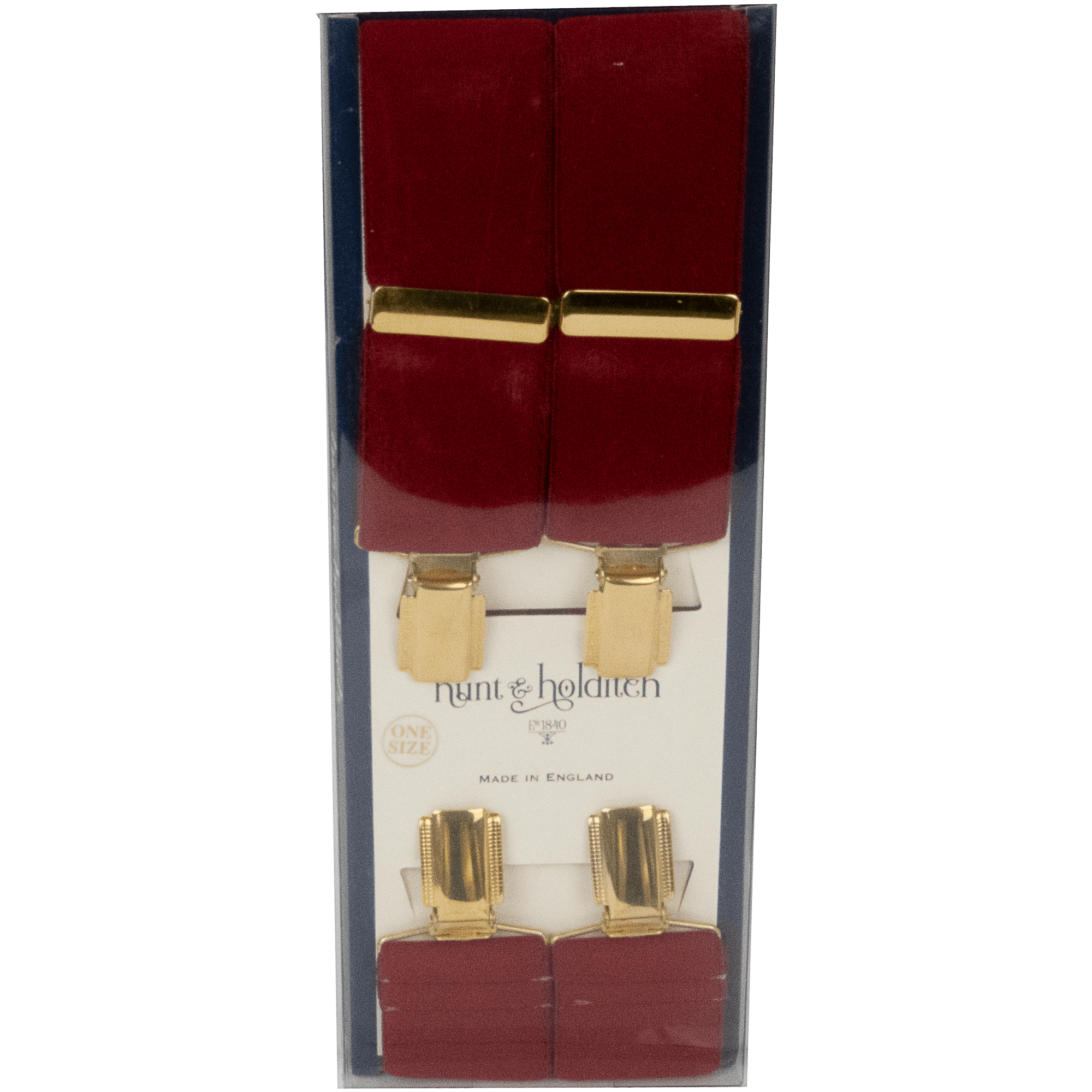 Hunt & Holditch - Clip Braces - Colour: Wine