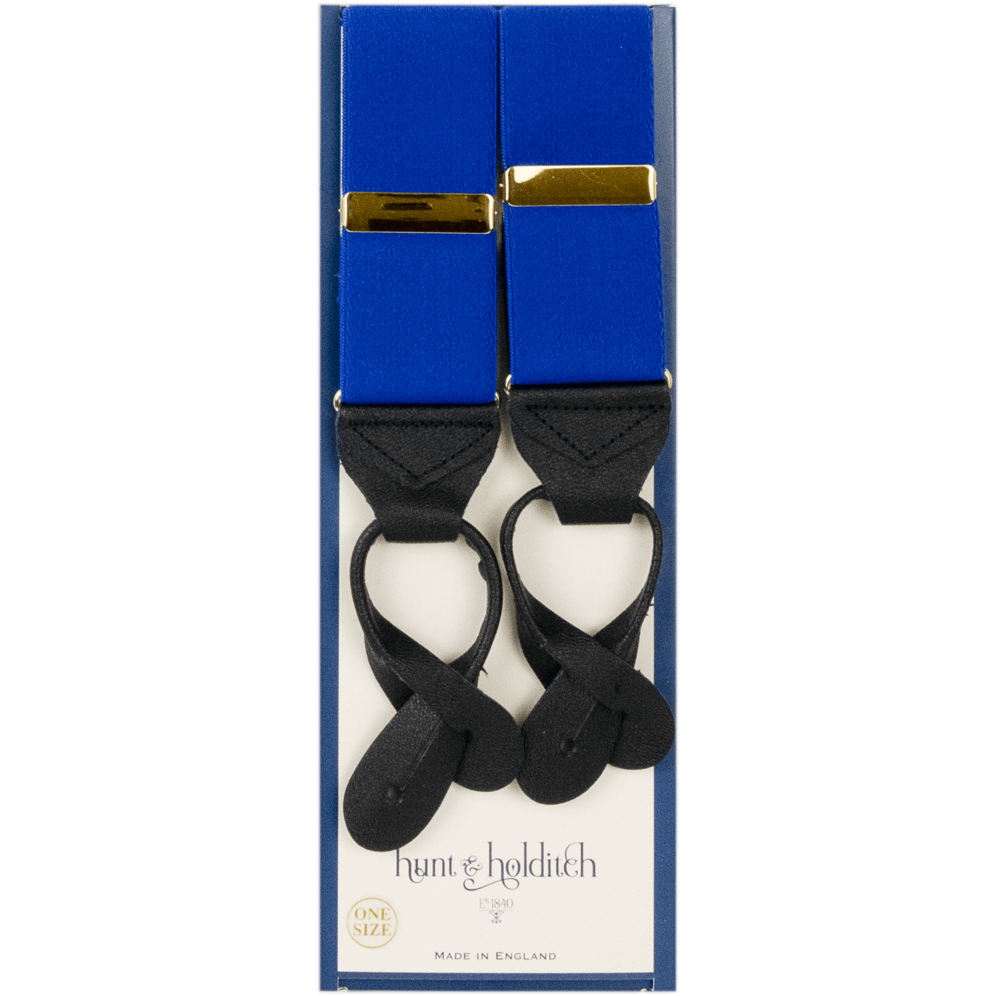 Hunt & Holditch - Button Braces - Colour: Royal