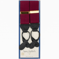 Hunt & Holditch Button Braces in Maroon – product view