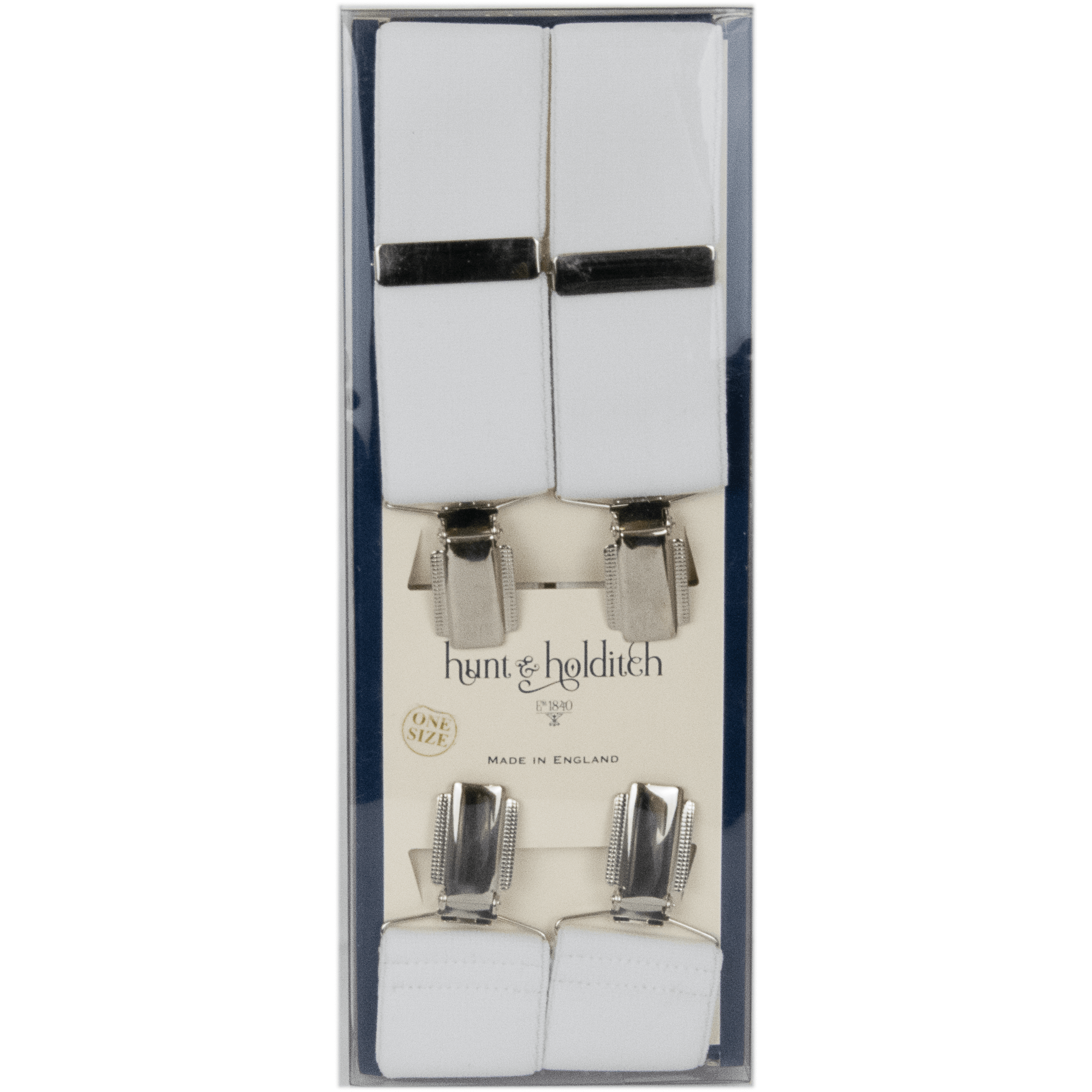Hunt & Holditch - Clip Braces - Colour: White