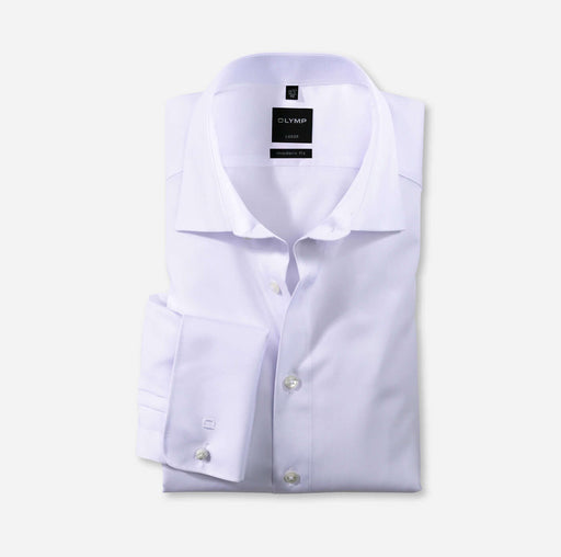 Olymp | Double Cuff Shirt - White | Collar Size: 15", 15 1/2", 16", 16 1/2", 17", 17 1/2", 18"