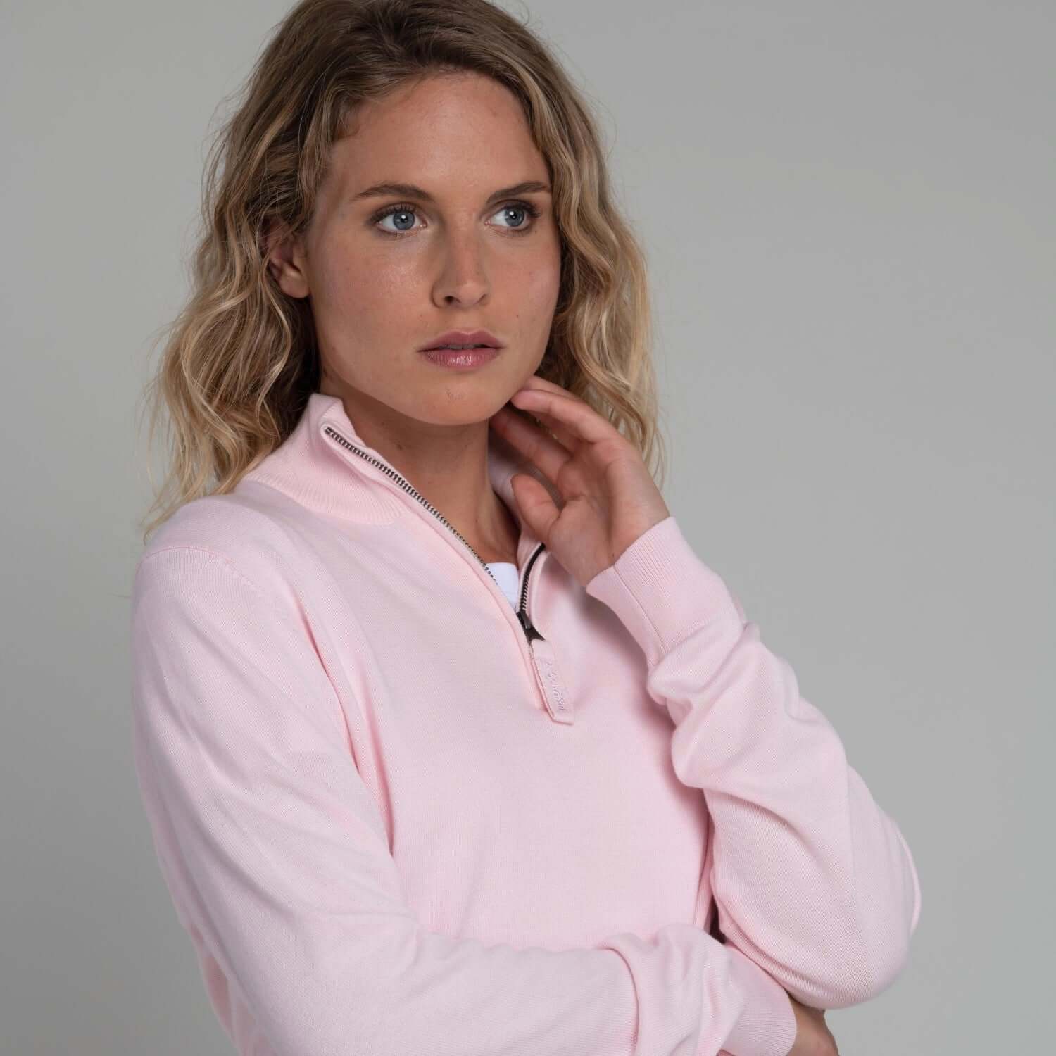Schoffel - Polperro Pima 1/4 Zip - Colour: Blush