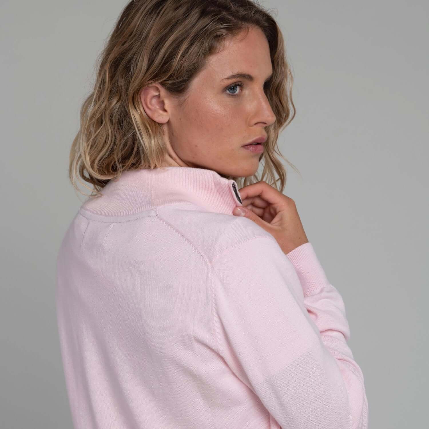 Schoffel - Polperro Pima 1/4 Zip - Colour: Blush