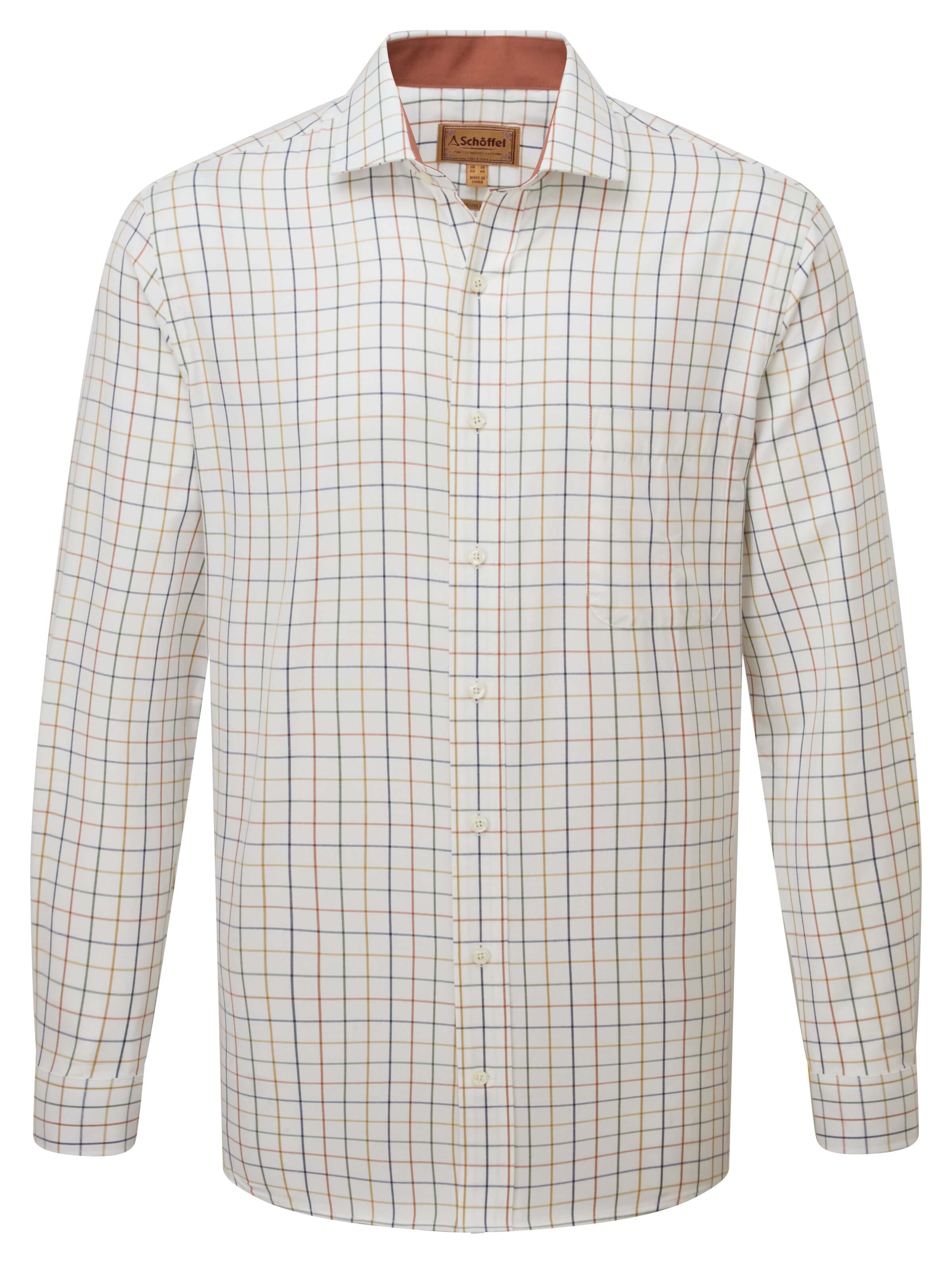 Schoffel - Wells Tailored Sporting Shirt - Color: Rust / Green Check