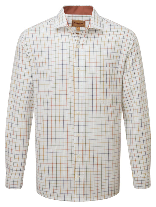 Schoffel | Wells Tailored Sporting Shirt | Colour: Rust / Green Check