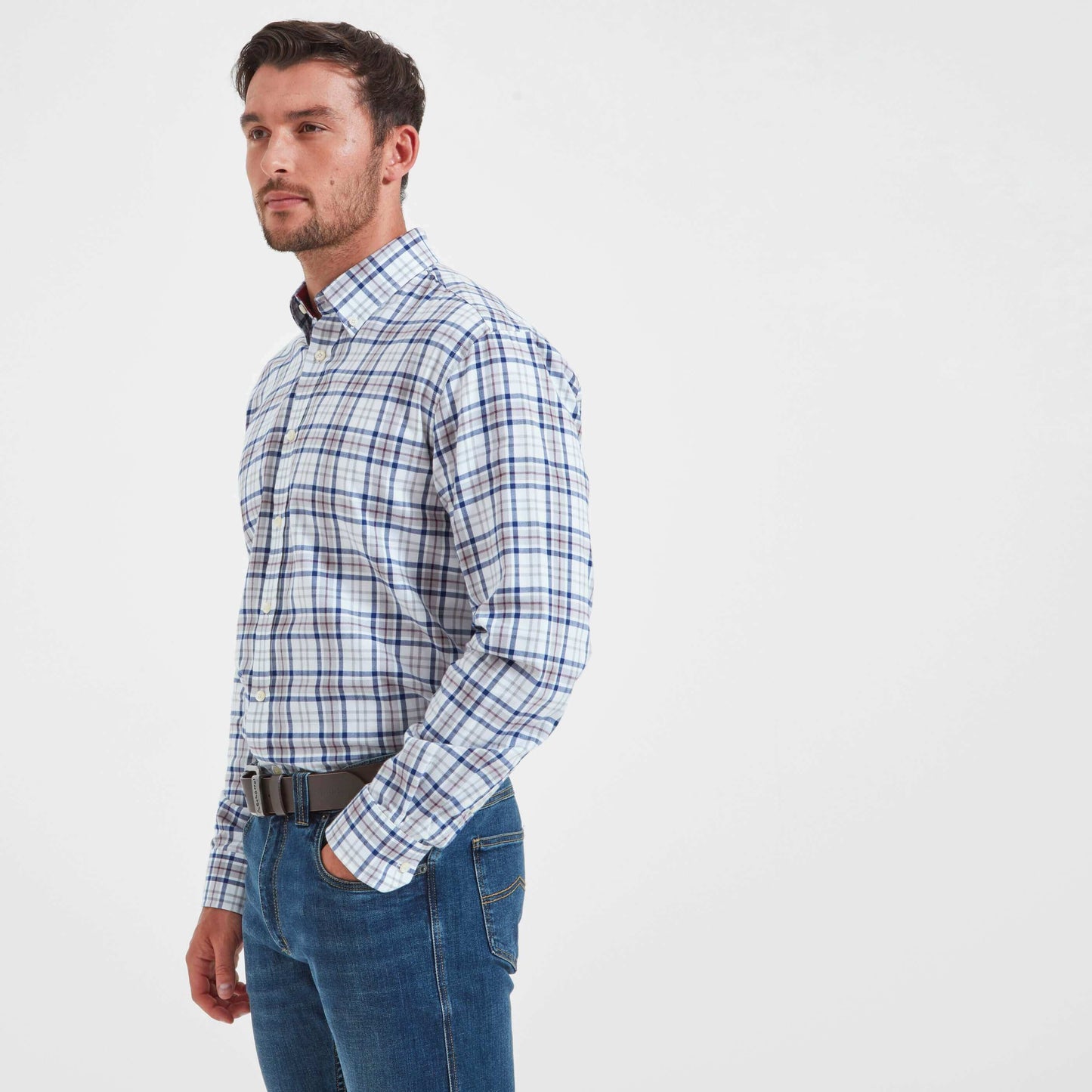 Schoffel - Healey Tailored Shirt - Colour: Damson/Indigo Check