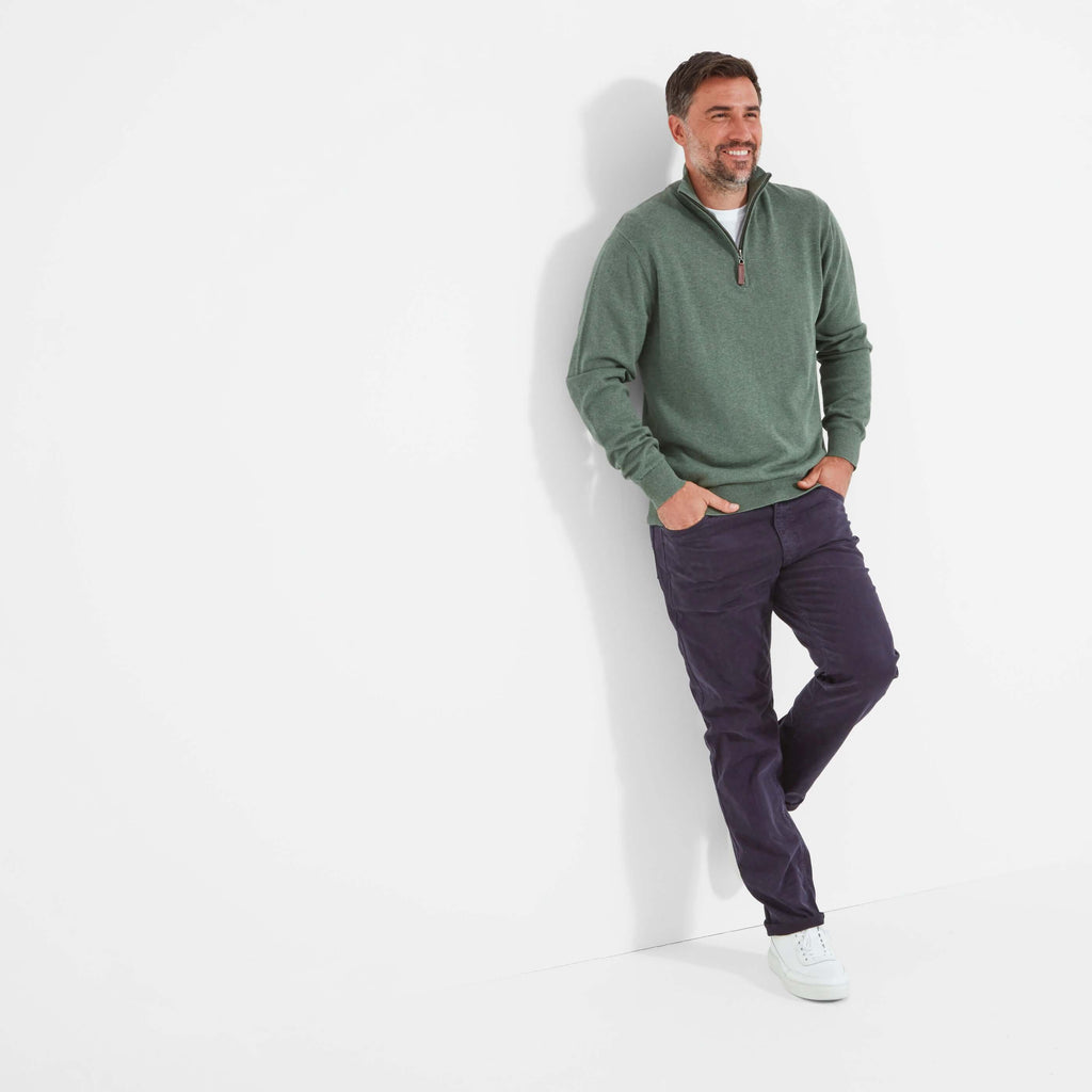 Schoffel - Porthmeor Pima Cotton 1/4 Zip - Colour: Country Green