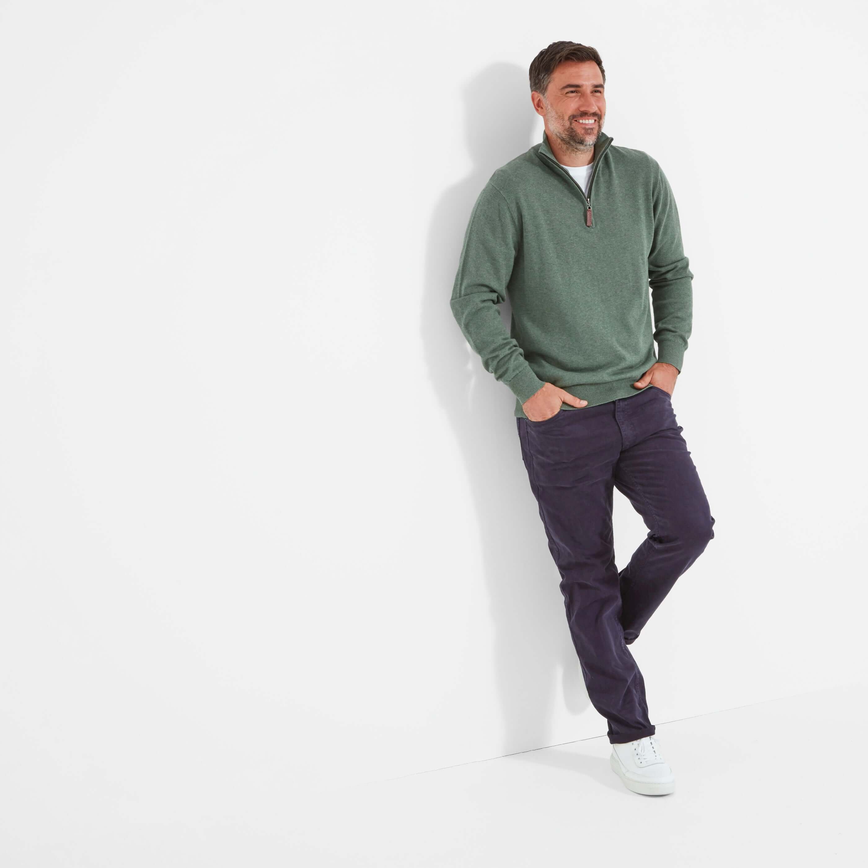 Schoffel - Porthmeor Pima Cotton 1/4 Zip - Colour: Country Green