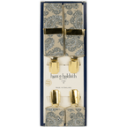 Hunt & Holditch - Fancy Clip Braces - Paisley - Colour: CHAMPAGNE