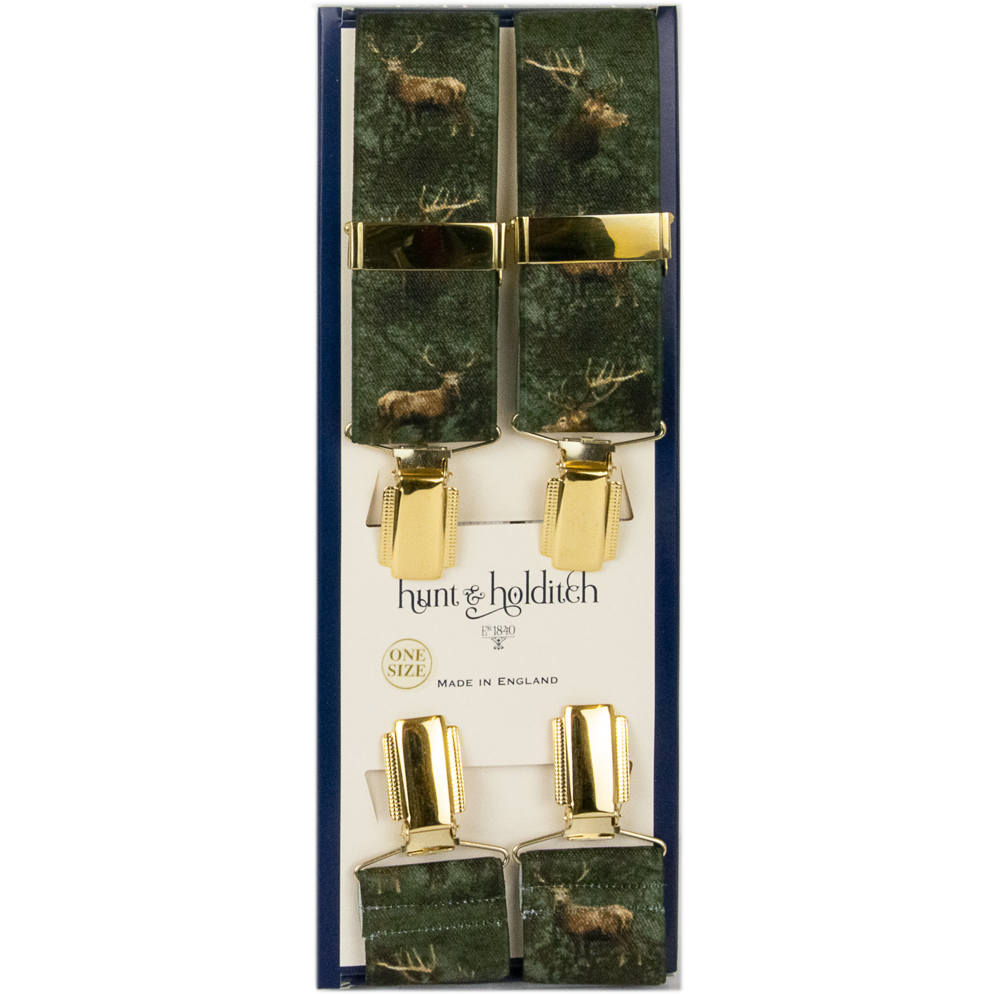 Hunt & Holditch - Sporting Clip Braces - Deer - Colour: GREEN