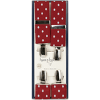 Hunt & Holditch - Fancy Clip Braces | Spot - Colour: Red/White