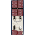 Hunt & Holditch - Fancy Clip Braces - Chevron - Colour: Wine