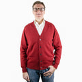 William Lockie - Lambswool Cardigan - Colour: Poppy Melange