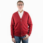 William Lockie - Lambswool Cardigan - Colour: Poppy Melange