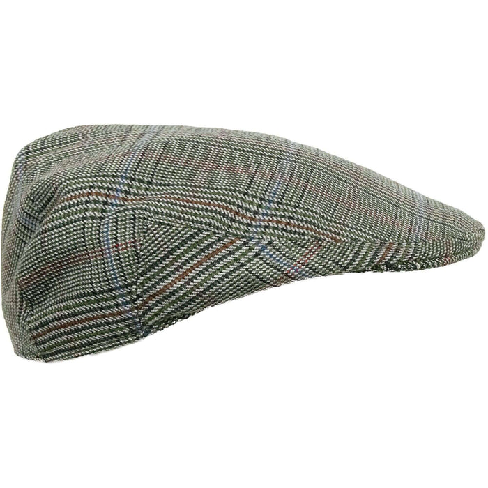 Livingston | Limited Edition Worsted Cashmere Cap - Green Check | Hat Size: 6 3/4", 6 7/8", 7", 7 1/8", 7 1/4", 7 3/8", 7 1/2", 7 5/8"