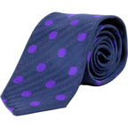 Van Buck - Polka Dot Tie - Colour: Navy / Purple