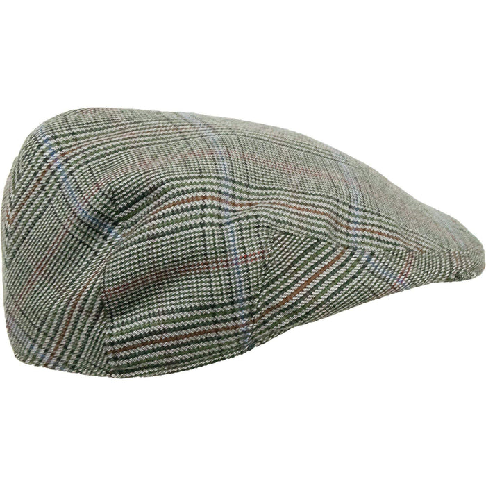 Livingston | Limited Edition Worsted Cashmere Cap - Green Check | Hat Size: 6 3/4", 6 7/8", 7", 7 1/8", 7 1/4", 7 3/8", 7 1/2", 7 5/8"