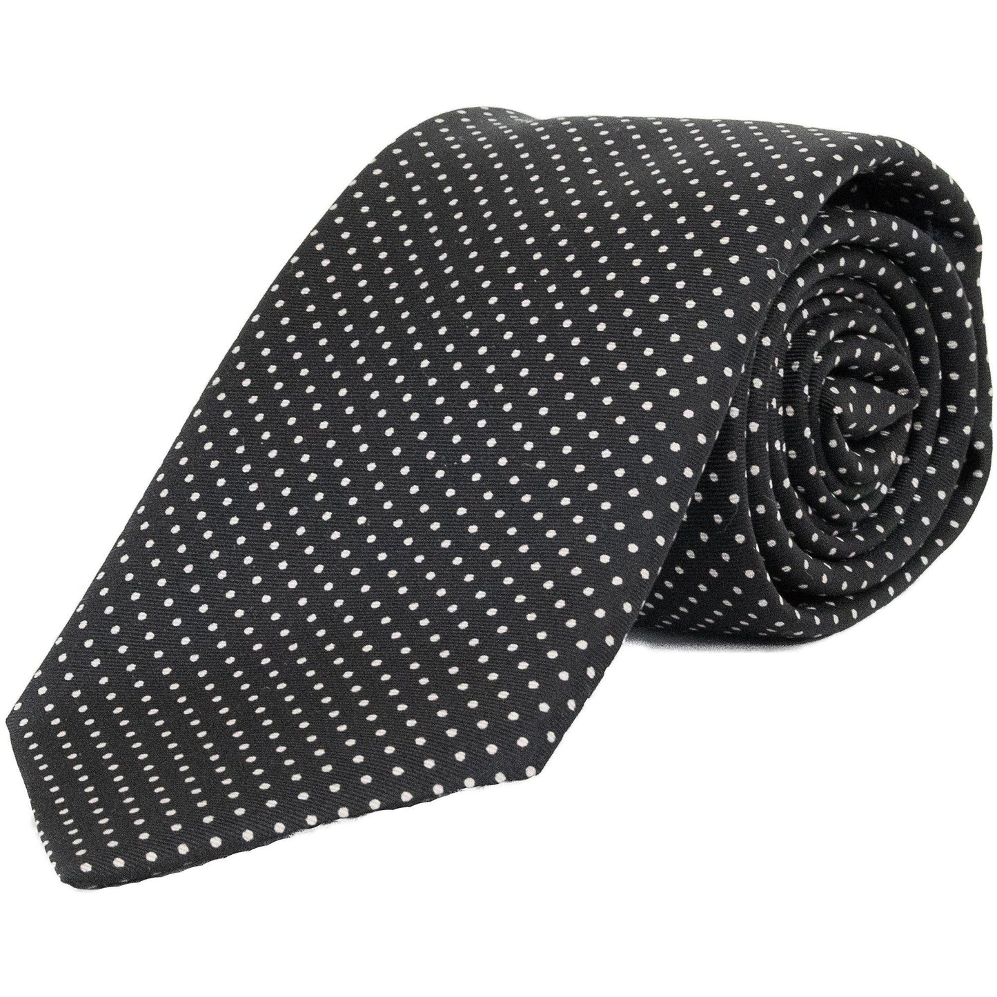 Livingston - Micro Dot Tie - Colour: Black/White