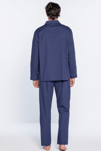 Guasch | Tie Print Pyjamas - Navy | Size: Medium, Large, Extra Large, 2XL