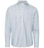 Brax - Harold Cotton Shirt - Ice Blue - Colour: Ice Blue Print
