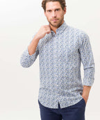 Brax - Daniel Shirt - Colour: Ice Blue Print